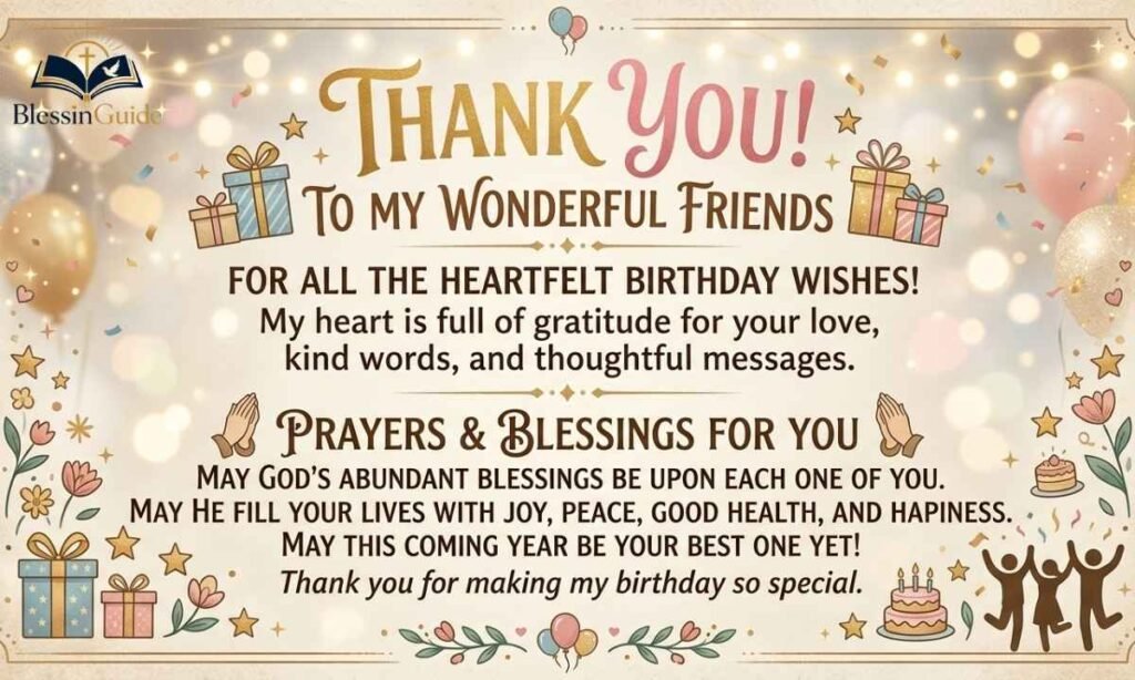 Appreciation Message and Prayers for Birthday Wishes to Friends